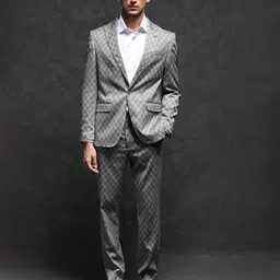 RARE RABBIT Checked Single-Breasted Slim-Fit Blazer-picture-33