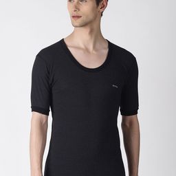 Dollar Ultra Men Black Striped Thermal T-shirt-image-115