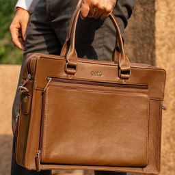 Eske Men Leather Water Resistant Laptop Bag-12