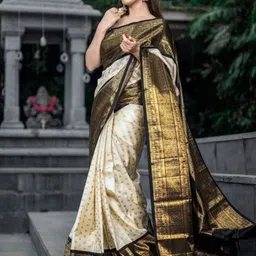 Flosive Woven Design Zari Art Silk Banarasi Saree-picture-17