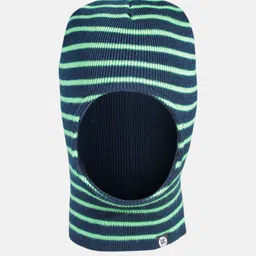 YK Kids Navy Blue & Green Self Striped Monkey Cap-picture-9