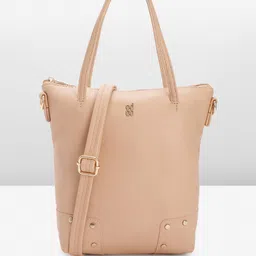 Baggit Solid PU Structured Handheld Bag With Minimal Studded Detail-37