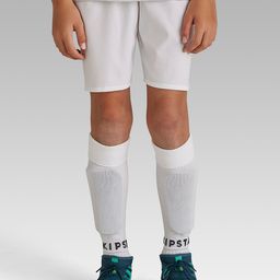 Kipsta By Decathlon Boys White Solid Regular Fit Football Shorts-2