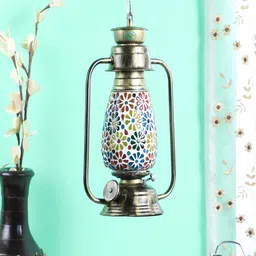 MFD HOME FURNISHING Gold-Toned Solid Traditional Hanging Lantern-image-65
