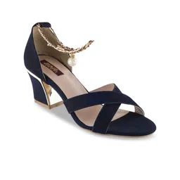 SHUZ TOUCH Women Blue Solid Heels-11
