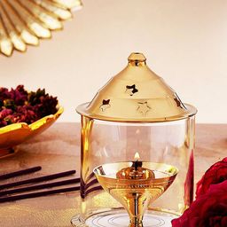 Archies Gold-Toned Akhand Diya-image-83