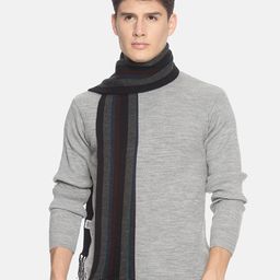 513 Men Grey & Blue Striped Muffler-image-96