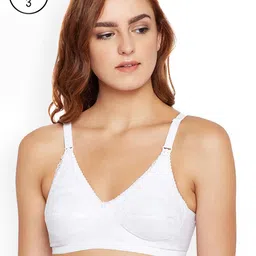 Bodycare Pack of 3 White Self Design Non-Wired Non Padded Maternity Bra E5539WWW-picture-34