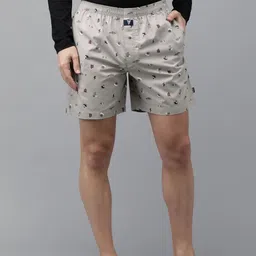 Van Heusen Men CPB-53 Allover Print Side Pocket Side Slits Boxer Shorts-picture-24