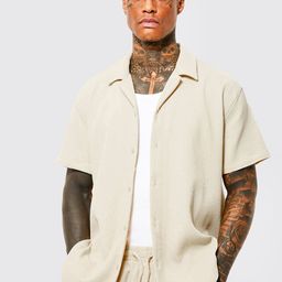 boohooMAN Opaque Casual Oversized Pleated Shirt-image-62