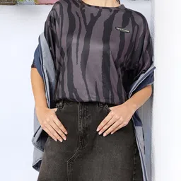 DressBerry Vibe Check Printed Oversized T-shirt-picture-5