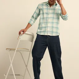 Bushirt Men Classic Opaque Checked Casual Shirt-picture-31