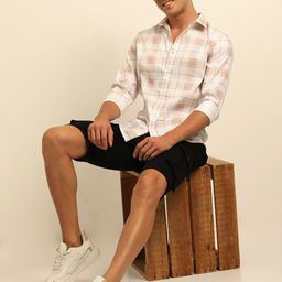 Bushirt Men Classic Opaque Checked Casual Shirt-image-91