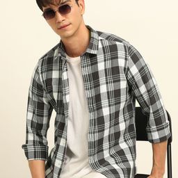 Bushirt Men Classic Opaque Checked Casual Shirt-picture-40