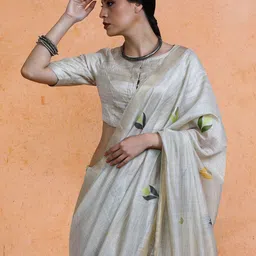 SARHA Woven Design Muga Saree With Blouse Piece-image-40