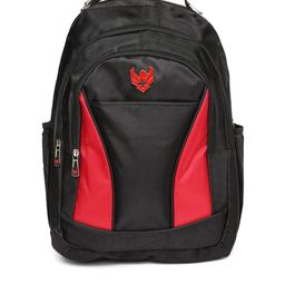Swiss Eagle Unisex Black & Red Colourblocked Backpack-42