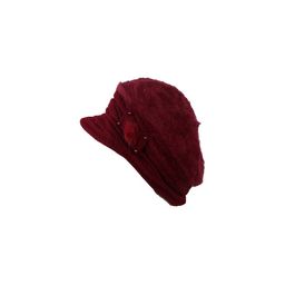 Bunnywave Unisex Maroon Self Design Beanie-56