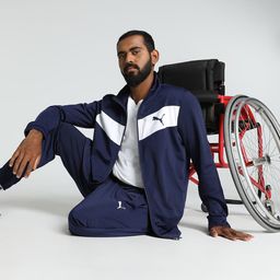 Puma Men Navy Blue & White Colourblocked Cricket Tracksuits-image-34