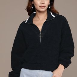 The Roadster Lifestyle Co. Half-Zipper Sherpa Sweatshirt-picture-27