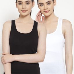Friskers Women Pack Of 2 Solid Tank Top-image-33