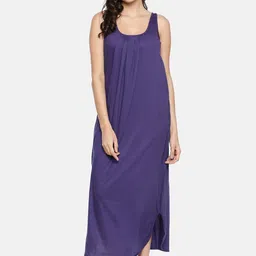 GOLDSTROMS Purple Solid Nightdress-image-41