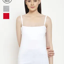 Friskers Women Pack Of 3 Solid Camisoles E-02-03-04-S-image-62