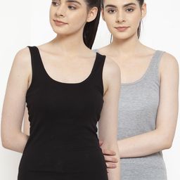 Friskers Women Pack of 2 Solid Tank Tops-image-35