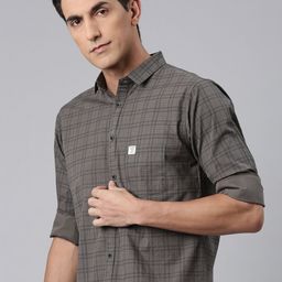 Majestic Man Comfort Slim Fit Checked Casual Shirt-image-91