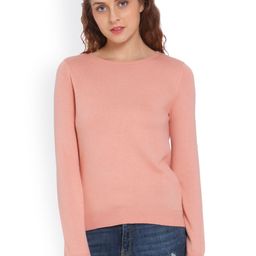 ONLY Women Pink Solid Pullover-image-38