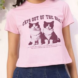 DressBerry Cat Rules Graphic Print T-shirt-picture-3