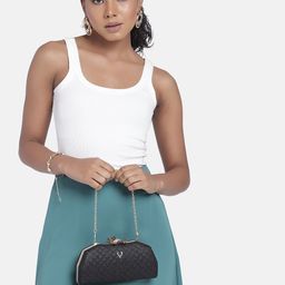 Allen Solly Shimmery Textured Purse Clutch-34