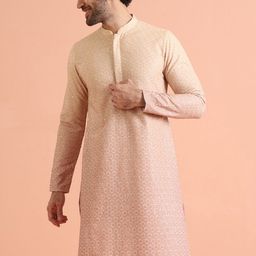 KISAH Men Ombre Regular Fit Embellished Kurta-picture-28