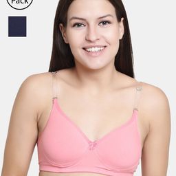 Floret Pack of 2 Solid Non-Wired Lightly Padded T-shirt Bras F20560-picture-41