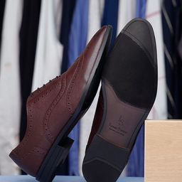 Men Rosewood Leatherette Brogue Formal Shoes-image-65