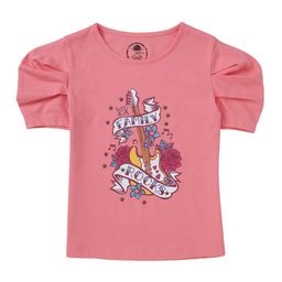 Cub McPaws Girls Pink Printed Round Neck T-shirt-image-92
