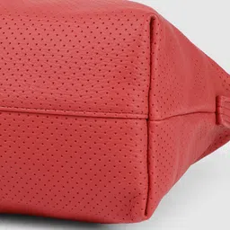 Baggit Red Textured Structured Handheld Bag image 2