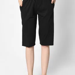 VIMAL JONNEY Women Black Lounge Shorts-image-21