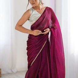 KALINI Women's Embroidered Pure Chiffon Saree-picture-20