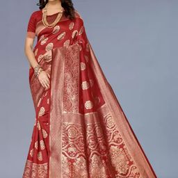 KALINI Woven Design Zari Pure Silk Banarasi Saree-image-52