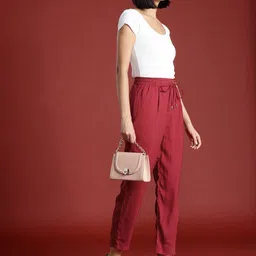 All About You Formals Women High-Rise Pleated Cropped Trousers-image-8