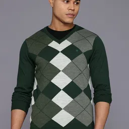 Louis Philippe Geometric Print Pullover-image-1