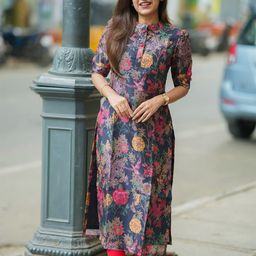 Sun Fashion And Lifestyle Printed Straight Kurta-image-6