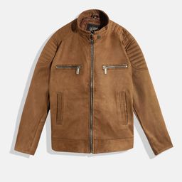 Leather Retail Boys Suede Faux Leather Biker Jacket-image-82