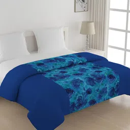 SWAYAM Blue Printed Winter Double Comforter-50