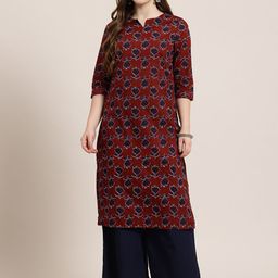 HERE&NOW Floral Printed Straight Kurta-image-40