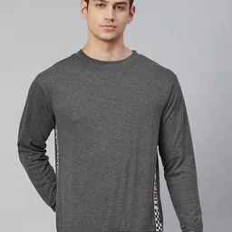 Hubberholme Men Charcoal Grey Solid Cotton Sweatshirt-picture-35