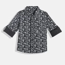 HERE&NOW Boys Opaque Printed Casual Shirt-picture-8