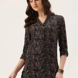 AMUKTI Mandarin Collar Paisley Printed Tunic-picture-10