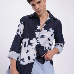 glitchez Ink Flow Printed Relaxed Shirt-image-35