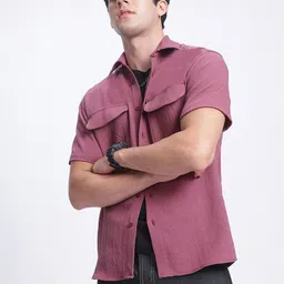 glitchez Textured Tactics Oversized Shirt-image-55